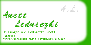 anett ledniczki business card